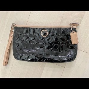 COACH signature C embossed patent leather